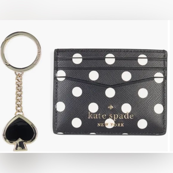 kate spade ♠️ Cheers Boxed Cardholder And Keyfob Set - Picture 2 of 13